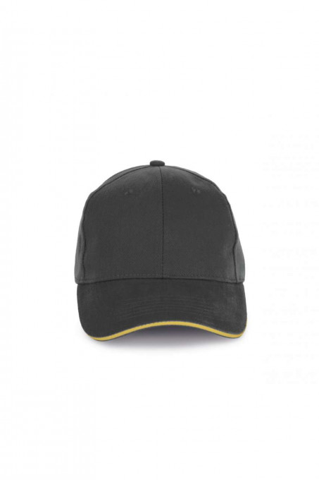 CAP IN ORGANIC COTTON WITH CONTRASTING SANDWICH PEAK - 6 PANELS
