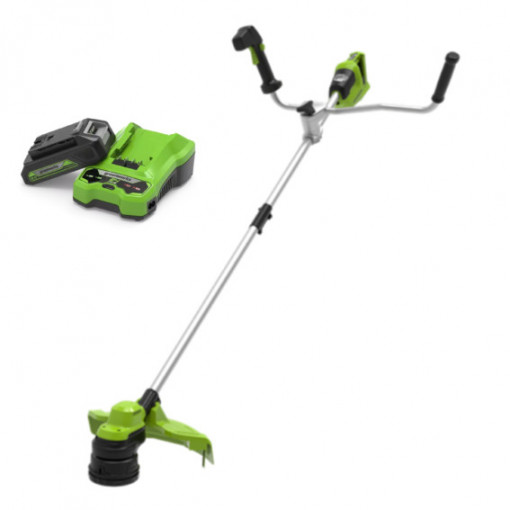 SET MOTOCOASA CU ACUMULATOR 2X24V GREENWORKS GD24X2BCB
