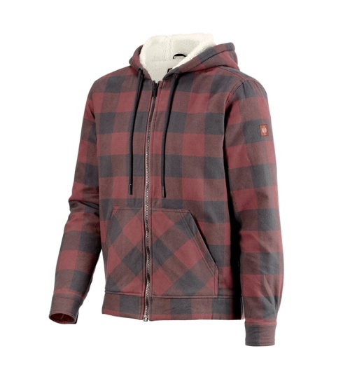 Check-hooded jacket e.s.iconic