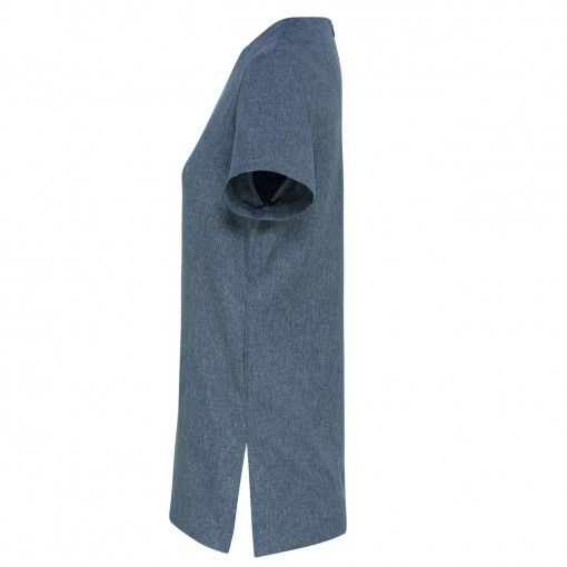 ‘VIOLA' LINEN-LOOK CUT NECK BEAUTY TUNIC