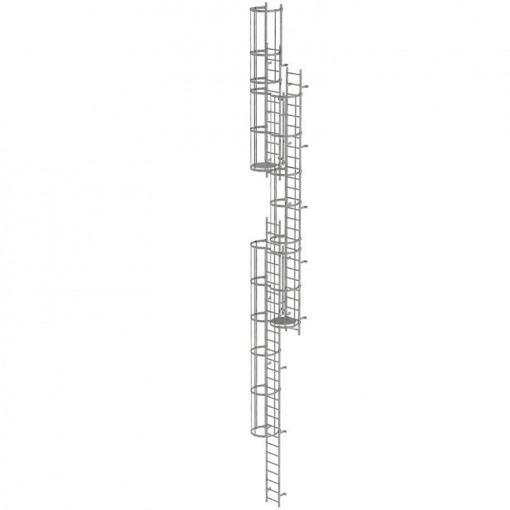 SCARA DE ACCES / EVACUARE / INCENDIU, ALUMINIU, DIN 14094-1, 15,12m