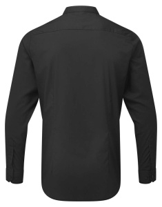 BANDED COLLAR 'GRANDAD' LONG SLEEVE SHIRT - Img 6