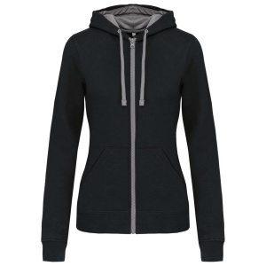 LADIES’ CONTRAST HOODED FULL ZIP SWEATSHIRT - Img 4