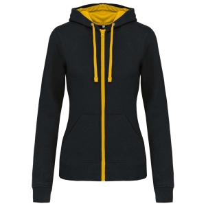 LADIES’ CONTRAST HOODED FULL ZIP SWEATSHIRT - Img 11