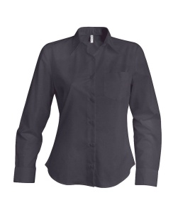 LADIES' LONG-SLEEVED COTTON POPLIN SHIRT