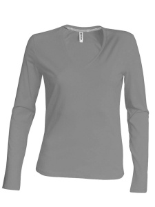 LADIES' LONG-SLEEVED V-NECK T-SHIRT - Img 6