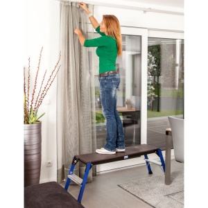 Scara tip platforma, 2 trepte, lungime platforma 1m, inaltime de lucru 2.45m, MONTO StepTop - Img 4