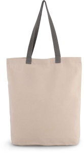SHOPPER BAG WITH GUSSET AND CONTRAST COLOUR HANDLE - Img 10