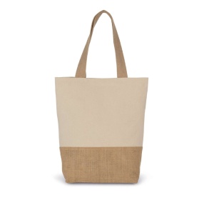 SHOPPING BAG IN COTTON AND BONDED JUTE THREADS - Img 2