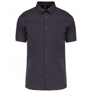 SHORT-SLEEVED COTTON/ELASTANE SHIRT - Img 1