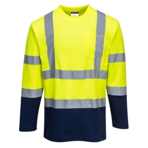 Tricou Doua-Tonuri Cotton Comfort cu Maneci Lungi