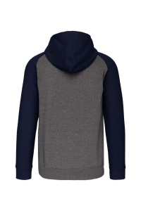 UNISEX TWO-TONE ZIPPED HOODED FLEECE JACKET - Img 4