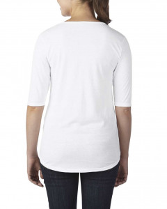 WOMEN’S TRI-BLEND DEEP SCOOP 1/2 SLEEVE TEE - Img 3