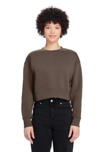 WOMENS RELAXED CROP CREWNECK