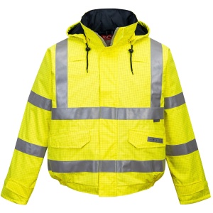 Jacheta de ploaie HiVis Bizflame, Antistatica, Ignifuga