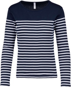 LADIES’ LONG-SLEEVED BRETON STRIPE TOP - Img 2