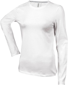 LADIES' LONG-SLEEVED CREW NECK T-SHIRT