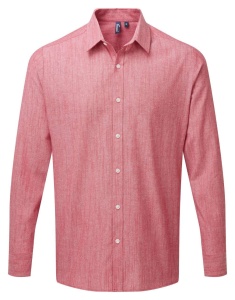 MEN'S COTTON SLUB CHAMBRAY LONG SLEEVE SHIRT - Img 2