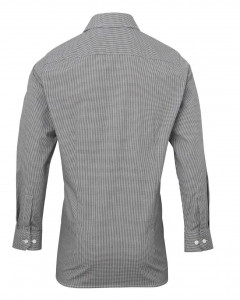 MEN'S LONG SLEEVE GINGHAM COTTON MICROCHECK SHIRT - Img 5
