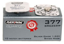 Set 10 Baterii ceas Rayovac 377 (AG4) cu oxid Argint - Img 2
