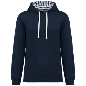 UNISEX CONTRAST PATTERNED HOODED SWEATSHIRT - Img 2