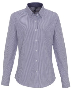 WOMEN'S COTTON RICH OXFORD STRIPES SHIRT - Img 4