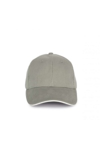 CAP IN ORGANIC COTTON WITH CONTRASTING SANDWICH PEAK - 6 PANELS - Img 5