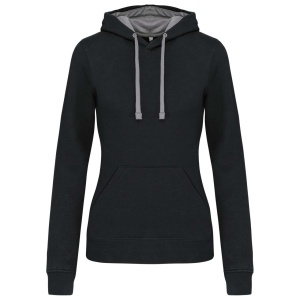 LADIES’ CONTRAST HOODED SWEATSHIRT