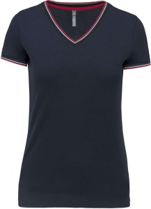 LADIES' PIQUÉ KNIT V-NECK T-SHIRT - Img 10
