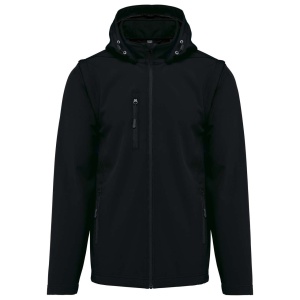 UNISEX 3-LAYER SOFTSHELL HOODED JACKET WITH REMOVABLE SLEEVES - Img 5