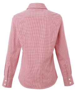 WOMEN'S LONG SLEEVE GINGHAM MICROCHECK SHIRT - Img 9