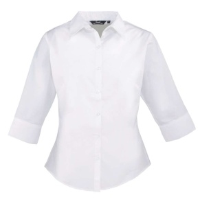 WOMEN'S POPLIN 3/4 SLEEVE BLOUSE - Img 4