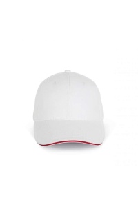 CAP IN ORGANIC COTTON WITH CONTRASTING SANDWICH PEAK - 6 PANELS - Img 4