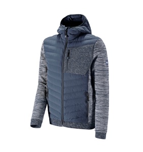 Hybrid hooded knitted jacket e.s.motion ten