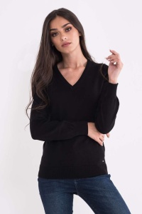 LADIES’ V-NECK FINE GAUGE COTTON PULLOVER - Img 5
