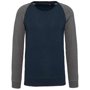 MEN'S TWO-TONE ORGANIC CREW NECK RAGLAN SLEEVE SWEATSHIRT - Img 2