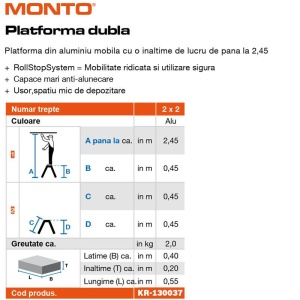 PLATFORMA ROLLY PLIABILA DUBLA MOV 2X2 TREPTE - Img 5