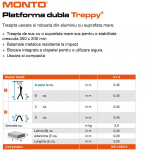 PLATFORMA TREPPY PLIABILA DUBLA 2X2 TREPTE - Img 10