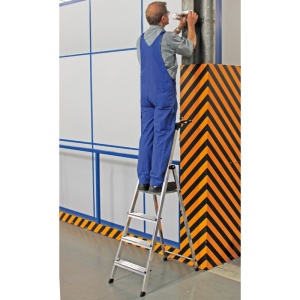 SCARA MONTO "SAFETY" DUBLA CU TREPTE PE O PARTE, 4 TREPTE - Img 3
