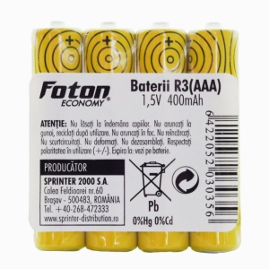 Set 4 Baterii R3 Foton Economy 1.5V - Img 2