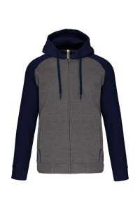 UNISEX TWO-TONE ZIPPED HOODED FLEECE JACKET - Img 5