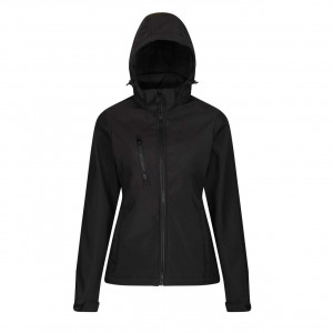 WOMEN'S VENTURER 3 LAYER HOODED PRINTABLE SOFTSHELL JACKET - Img 2