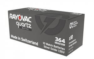 Baterii ceas Rayovac 364 (AG1) cu oxid Argint 10buc - Img 1