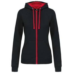 LADIES’ CONTRAST HOODED FULL ZIP SWEATSHIRT - Img 9