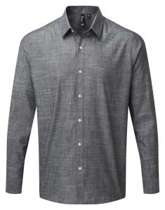MEN'S COTTON SLUB CHAMBRAY LONG SLEEVE SHIRT - Img 3