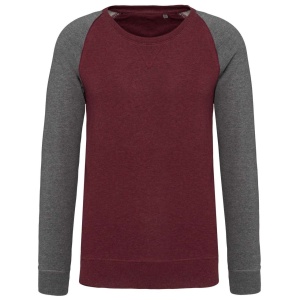 MEN'S TWO-TONE ORGANIC CREW NECK RAGLAN SLEEVE SWEATSHIRT - Img 3