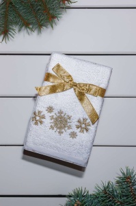 OLIMA CHRISTMAS TOWEL - SNOWFLAKES II - Img 2