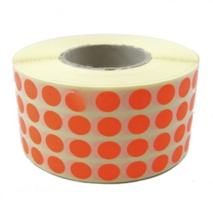 ROM ROLA PRET BULINE MICI 10*10 MM, 13480 ETICHETE/ ROLA COLOR - Img 4