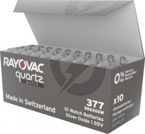 Set 10 Baterii ceas Rayovac 377 (AG4) cu oxid Argint - Img 4