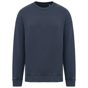 UNISEX WASHED EFFECT OVERSIZE ROUND NECK SWEATSHIRT - Img 2